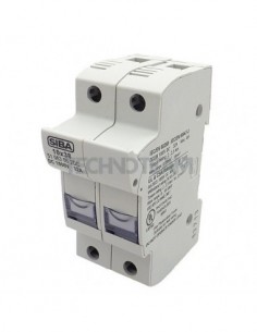 Fuse holder 10x38 1000VDC 2poles with light indicator