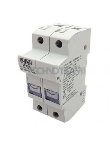 Fuse holder 10x38 1000VDC 2poles with light indicator