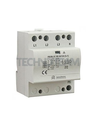 SPD PROBLOC BS type1 440V 50kA 3+1 IEC + remote contact