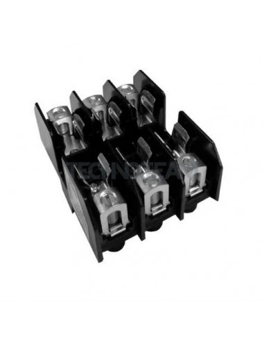Fuse holder open type 600V midget 3P 30A box cage connection