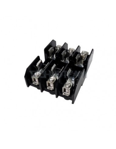 Fuse holder open type 600V midget 3P 30A box cage connection