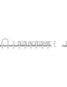 Busbar pin 1pole 1000VDC 16mm2 12x17,6mm 90