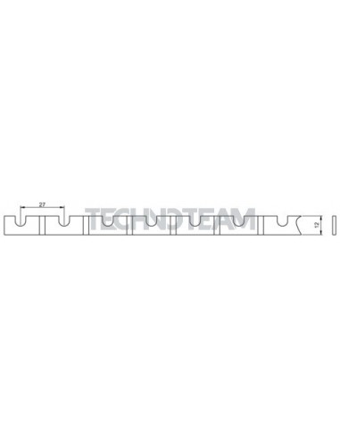 Busbar fork 1pole isolated 27mm 830