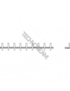 Busbar 50mm2 isolated 90 1P 1500VDC 44x22,5mm (1m)