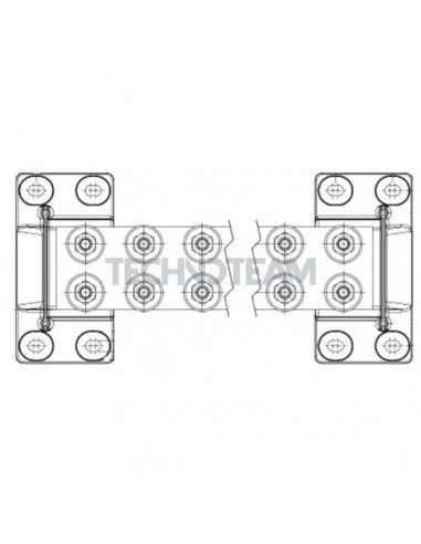 Distribution block 1pole IN:3x(3/8 ) OUT:3x(3/8 )