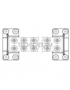 Distribution block 1pole IN:6x(1/2 ) OUT:6x(1/2 )