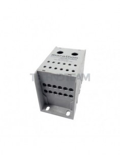 Distrib. block 1poles IN:2x(4 AWG) OUT:12x(14 AWG) grey