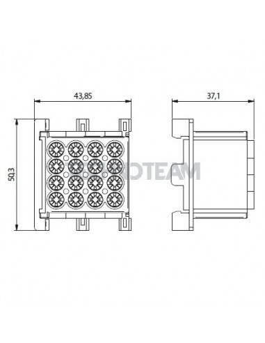 Block 5poles IN: 4x(16mm2) OUT: 4x(25mm2) grig/blu/verd