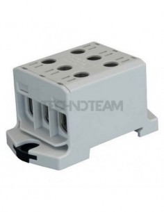 Distrib block 1pole IN:3x(50mm2) OUT:3x(50mm2) Grey