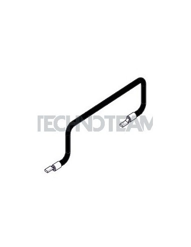 Row conductor 1pole 10mm2 black 138mm
