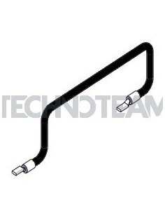 Row conductor 1pole 10mm2 black 250mm