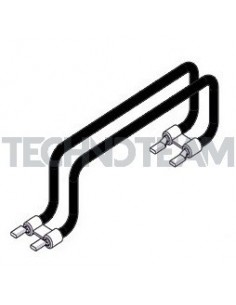 Row conductor 2poles 16mm2 black 150mm