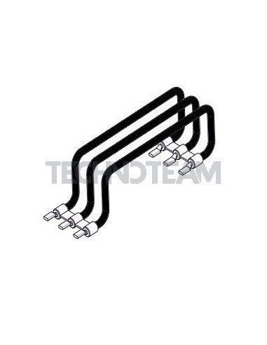 Row conductor 3poles 16mm2 black 138mm