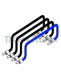 Row conductor 4poles 10mm2 (3 black and 1blu) 150mm