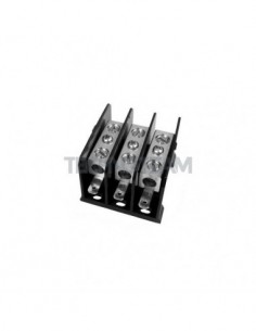 Blocco di distrib. 3poli IN:3x(2-12AWG) OUT:3x(2-14AWG)nero
