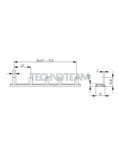 Barra isolata pin 1p 1000VDC 25mm2 37x27mm 90 UL508/1077