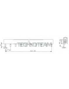 Busbar isolated pin 2poles 1000VDC 18mm2 38x17,8mm 90 UL