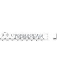 Busbar fork 1pole 90 isolated 17,6mm 3052/2TE EK