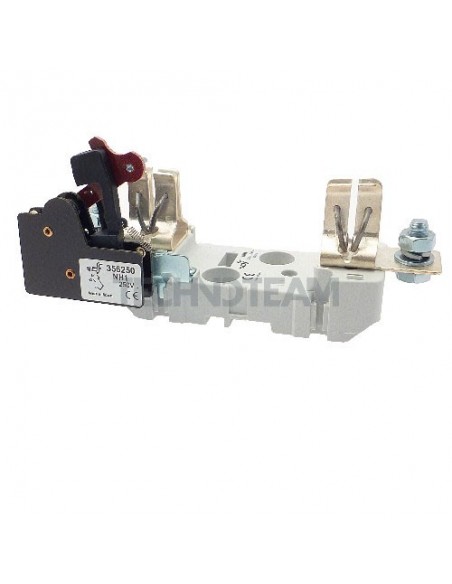 Fuse holder polyester NH1 1P with microswitch DIN rail/screw