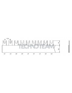 Busbar fork 1pole not isolated 17,8mm 3745