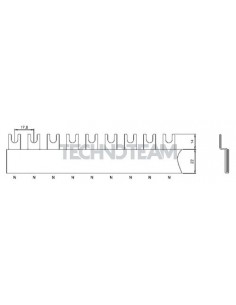 Busbar fork 1pole isolated distance 17,8mm