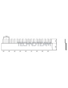 Busbar pin 1pole isolated distance 17,8mm L2