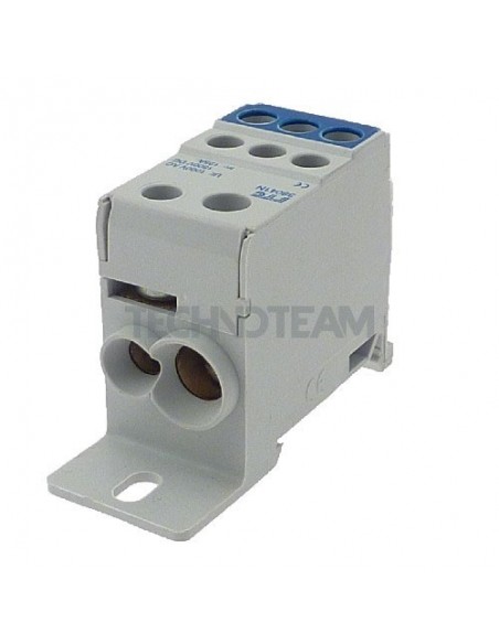 Distrub.block 1pole IN:1x(35mm2)1x(16mm2) OUT:6x(16mm2)blu