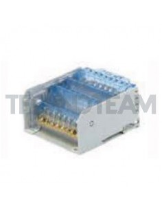 Distribution block 2poles 2x[IN:2x(16mm2) OUT:7x(10mm2)] Cu