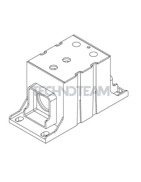 Distribution block 1pole IN:1x(500mm2) OUT:2x(300mm2) Al