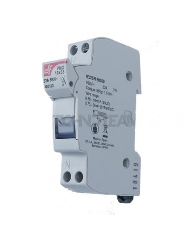 Fuse holder 10x38 690VAC 1+N (PMX)