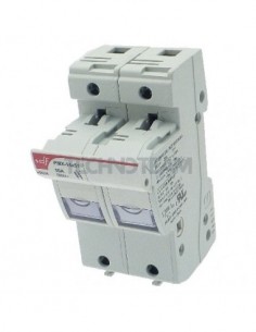Base portafusibile 14x51 690VAC 750VDC IEC 750V AC UL 2poli
